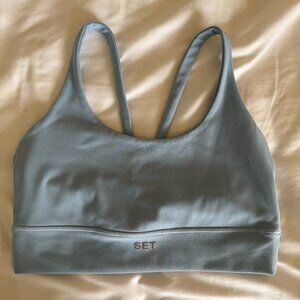 SET Active Luxform Scoop Y Bra, Baby blue color, women's size medium